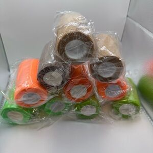 10 Rolls Self Adhesive Bandage Wrap 3 In Cohesive Vet Tape Elastic - Multi Color